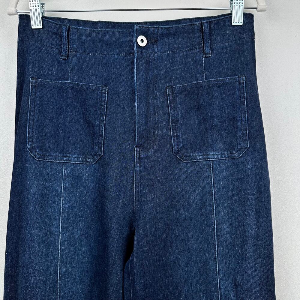 Halara Flex High Waisted Pockets Washed Casual Wide Leg Jeans Medium - Picture 6 of 12
